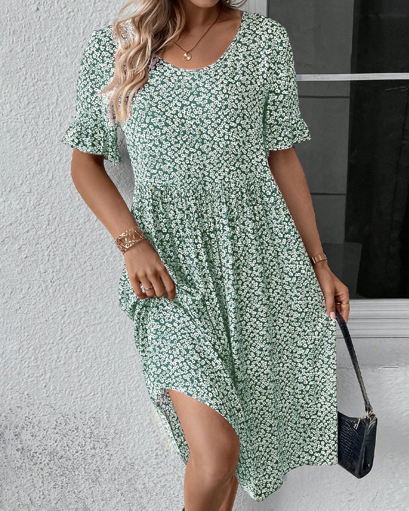 Moya | Elegant Floral Midi Dress