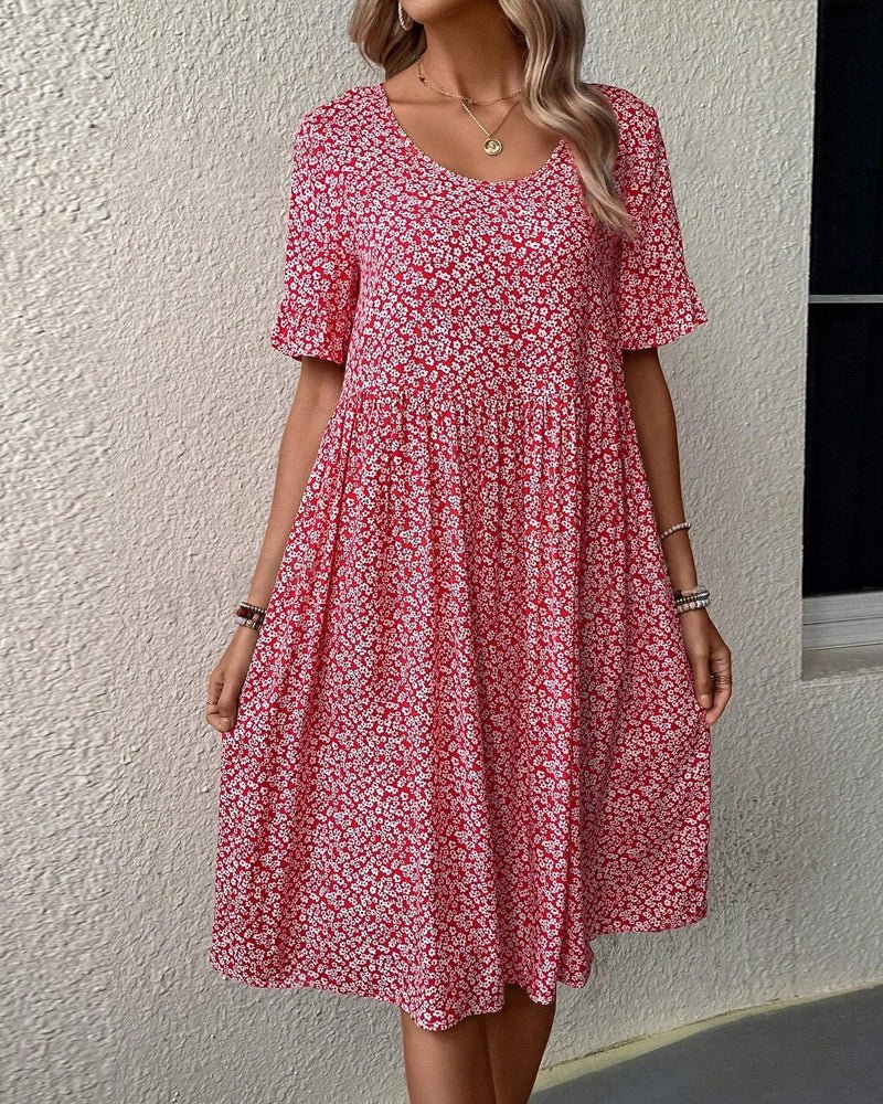 Moya | Elegant Floral Midi Dress