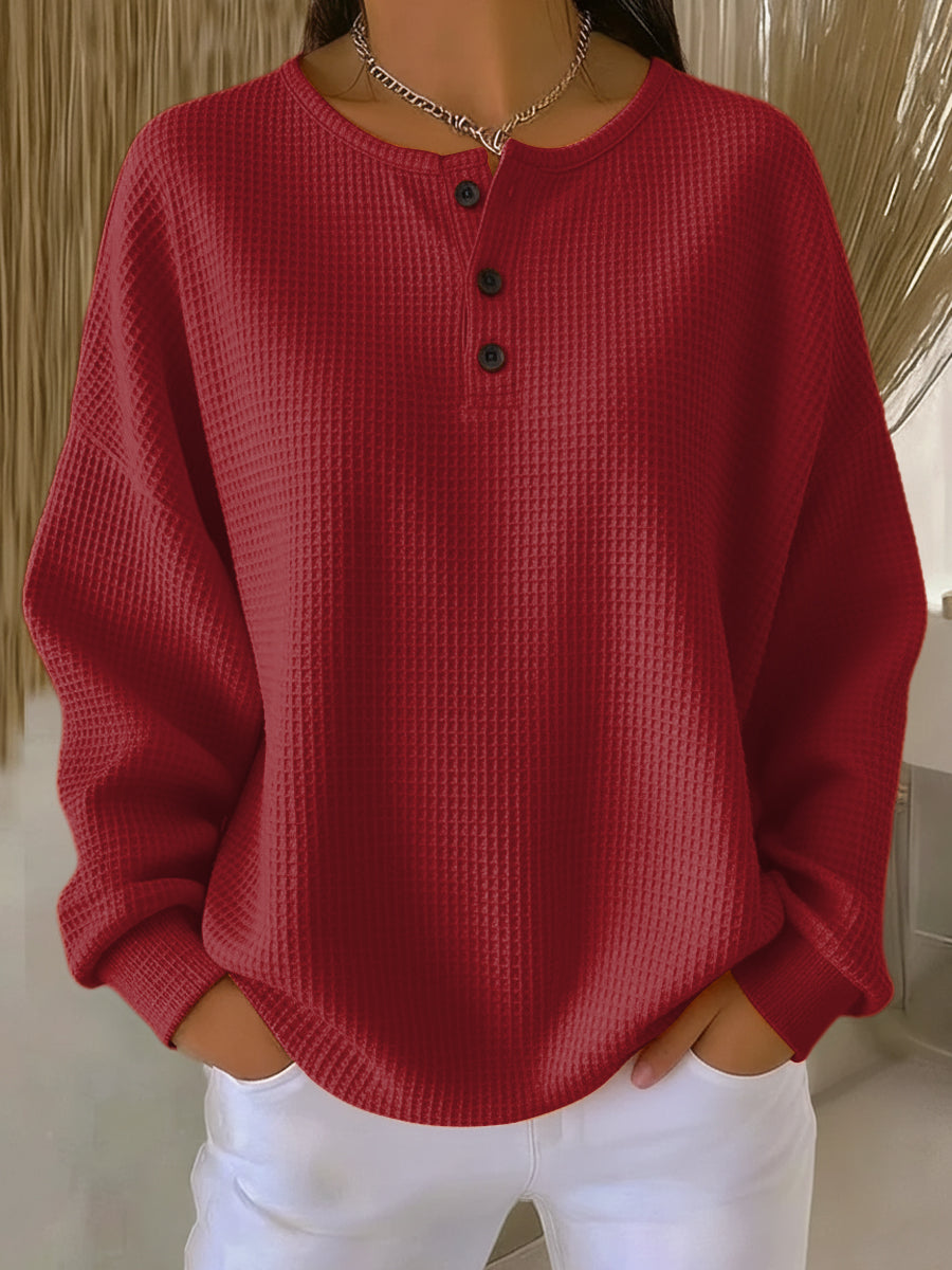 Tamara | Cozy Waffle Knit Henley