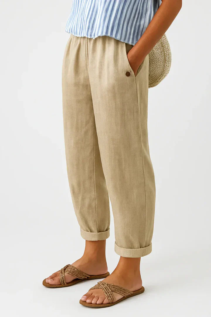 Harlow | Timeless Linen-Cotton Trousers
