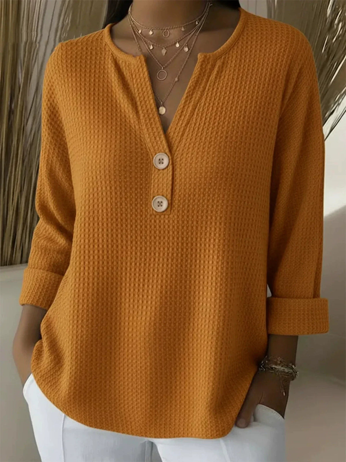 Mirabell | Textured Button Sweater