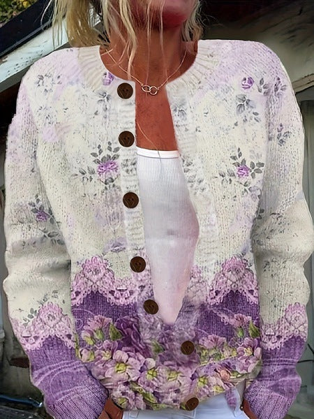 Sarah | Vintage Floral Cardigan Sweater