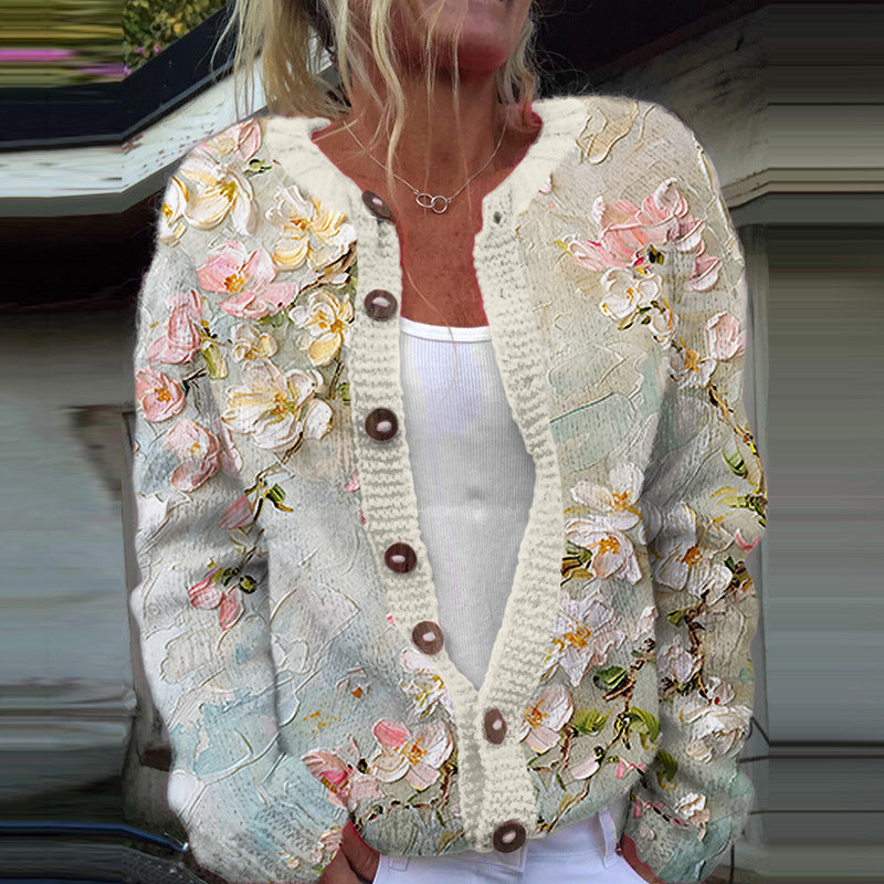 Sarah | Vintage Floral Cardigan Sweater