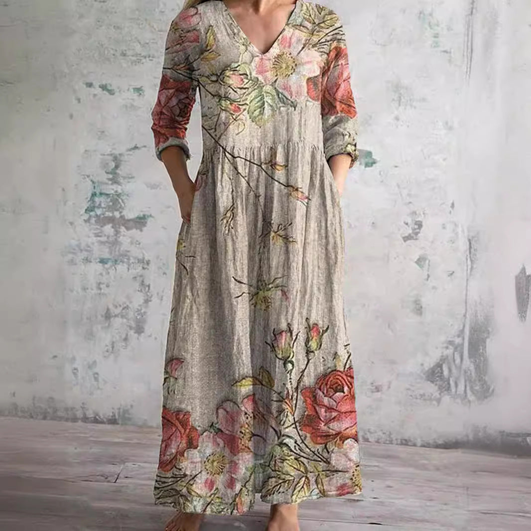 Nova | Floral V-neck summer dress