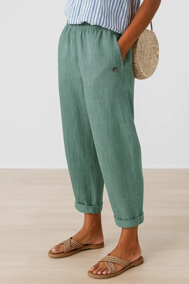 Harlow | Timeless Linen-Cotton Trousers