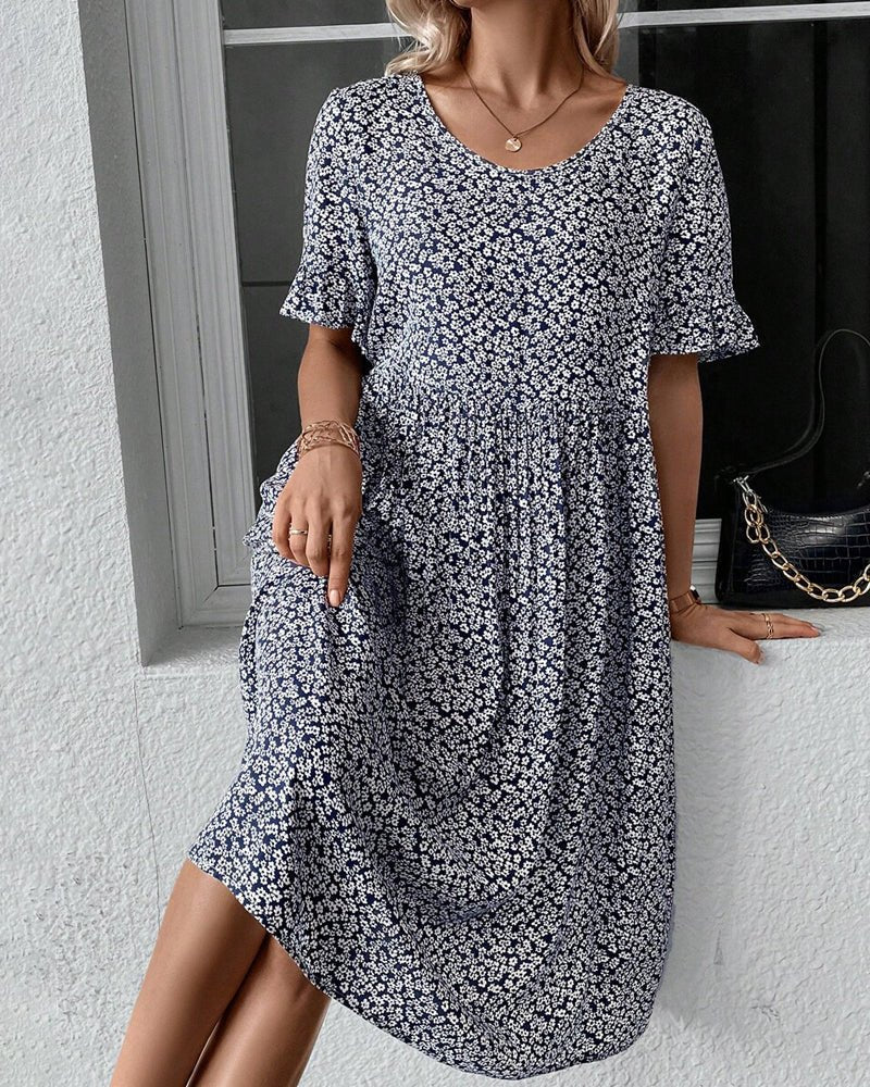 Moya | Elegant Floral Midi Dress