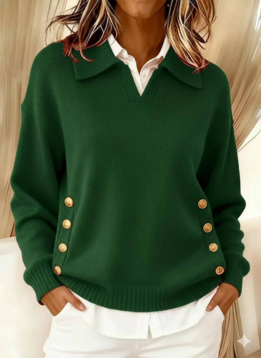 Lorayne | Button Detail Knit Sweater