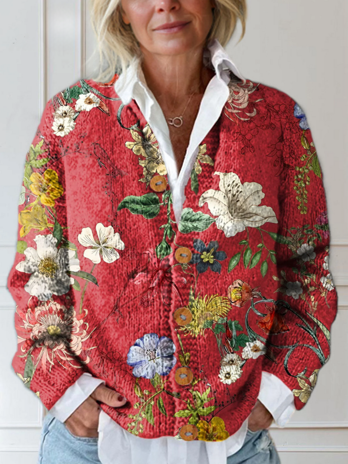 Sarah | Vintage Floral Cardigan Sweater
