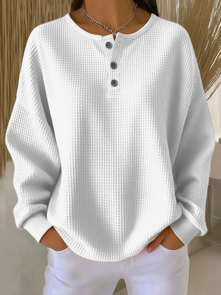 Tamara | Cozy Waffle Knit Henley
