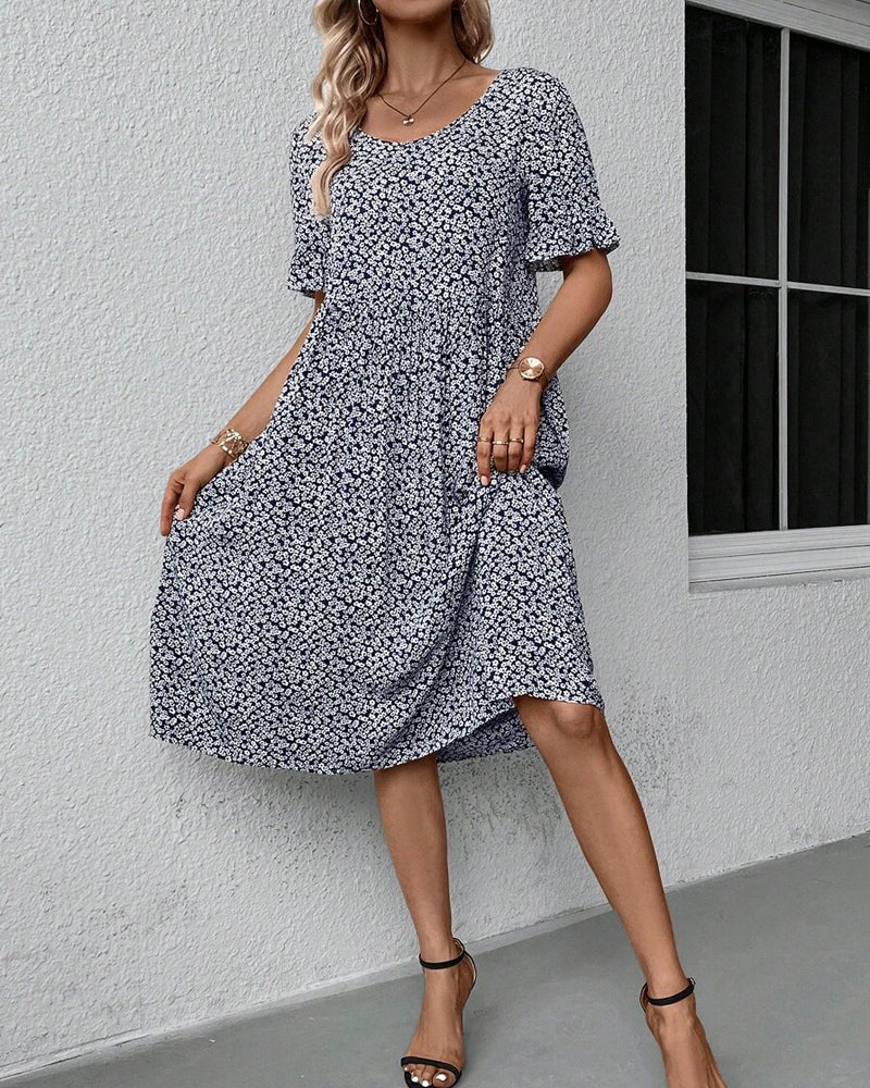 Moya | Elegant Floral Midi Dress