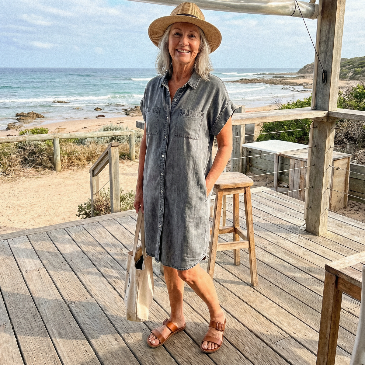 Elysia | Casual denim dress