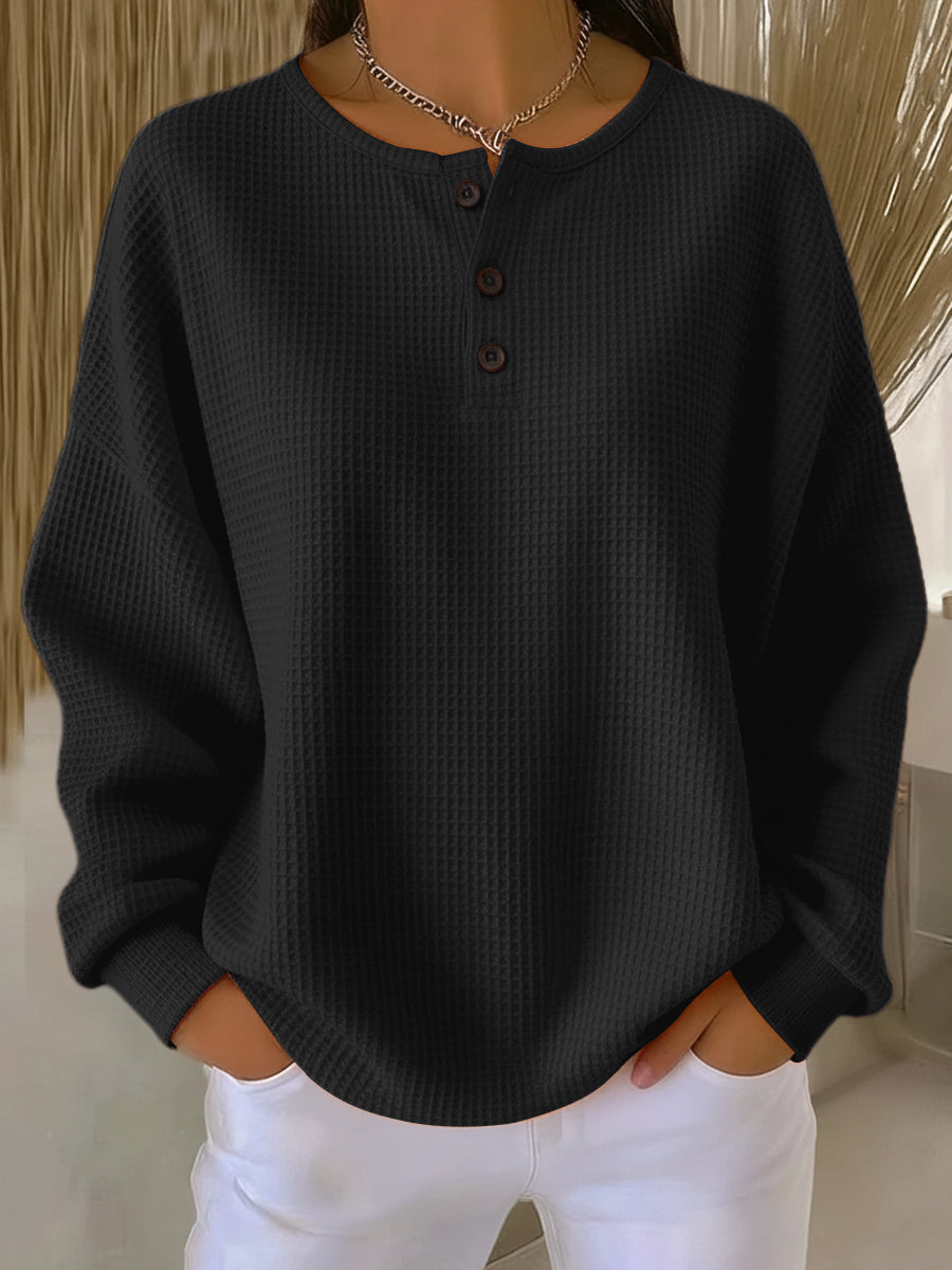 Tamara | Cozy Waffle Knit Henley