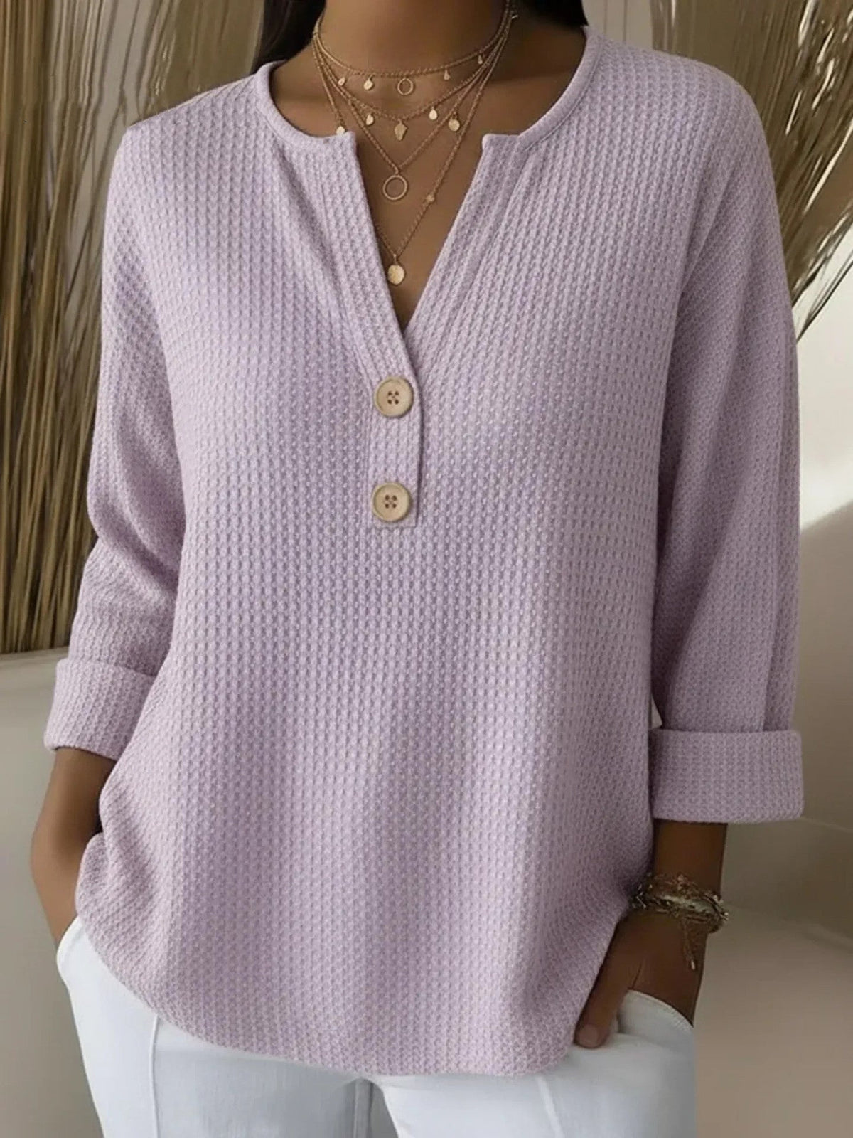 Mirabell | Textured Button Sweater
