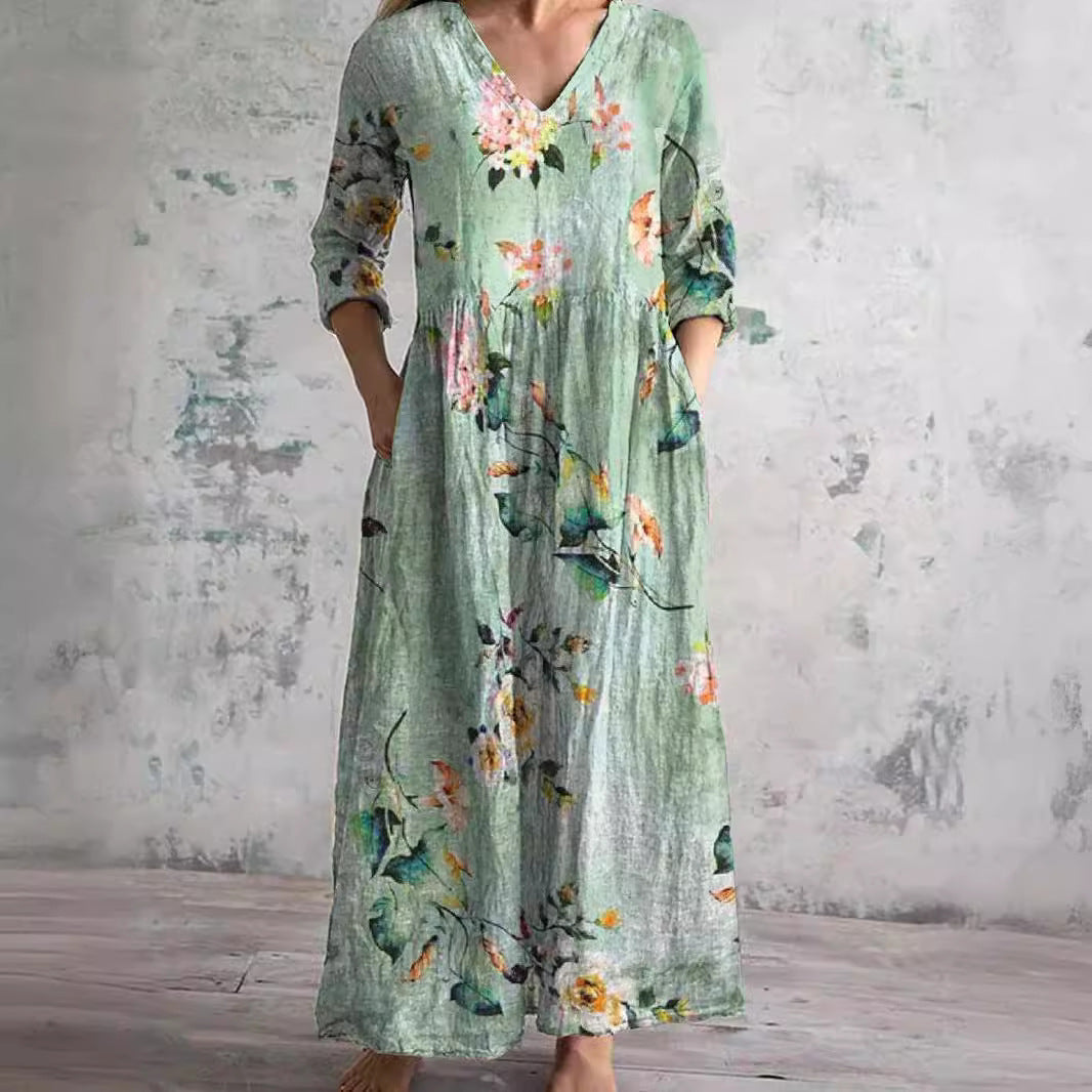 Nova | Floral V-neck summer dress