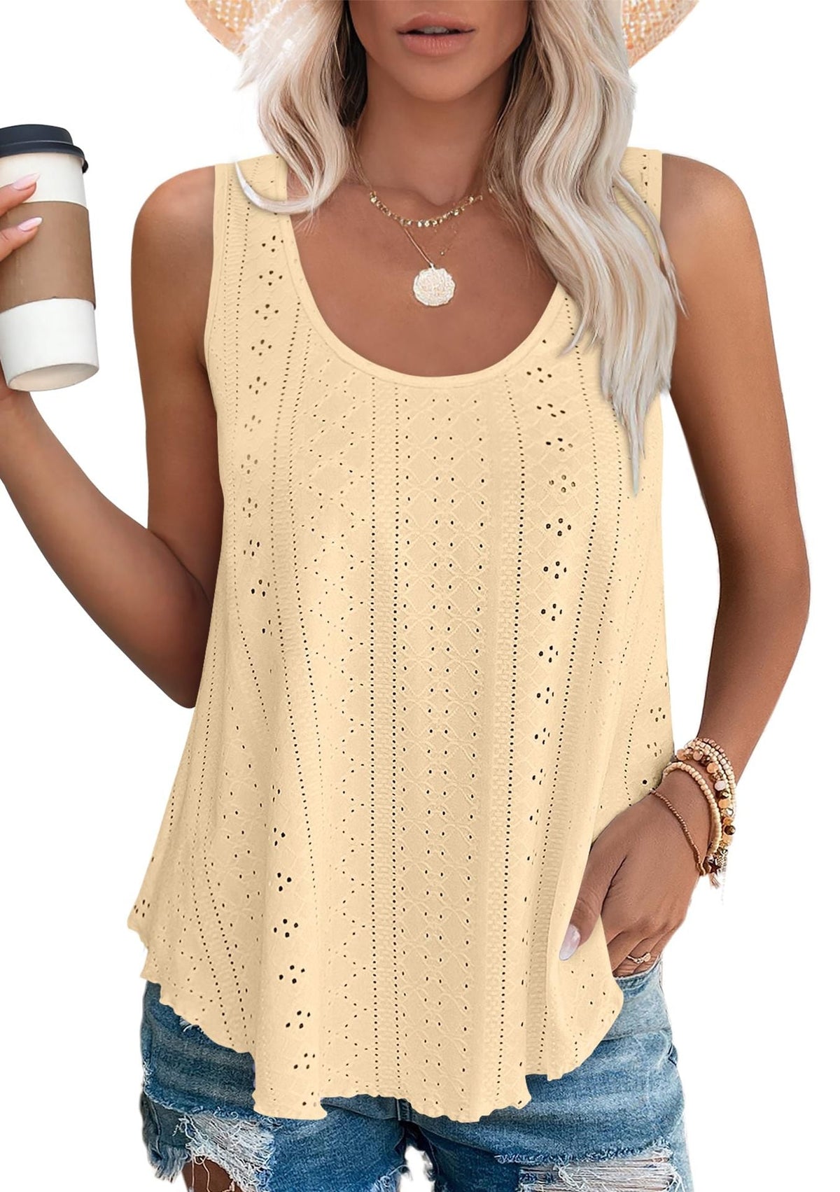 Madina | Lightweight summer sleeveless T-shirt