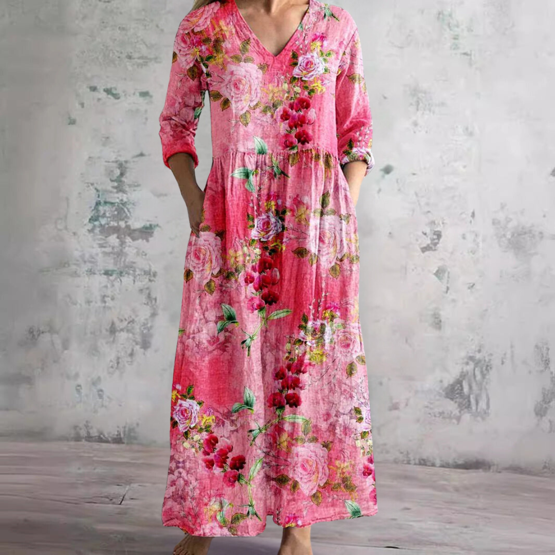 Nova | Floral V-neck summer dress