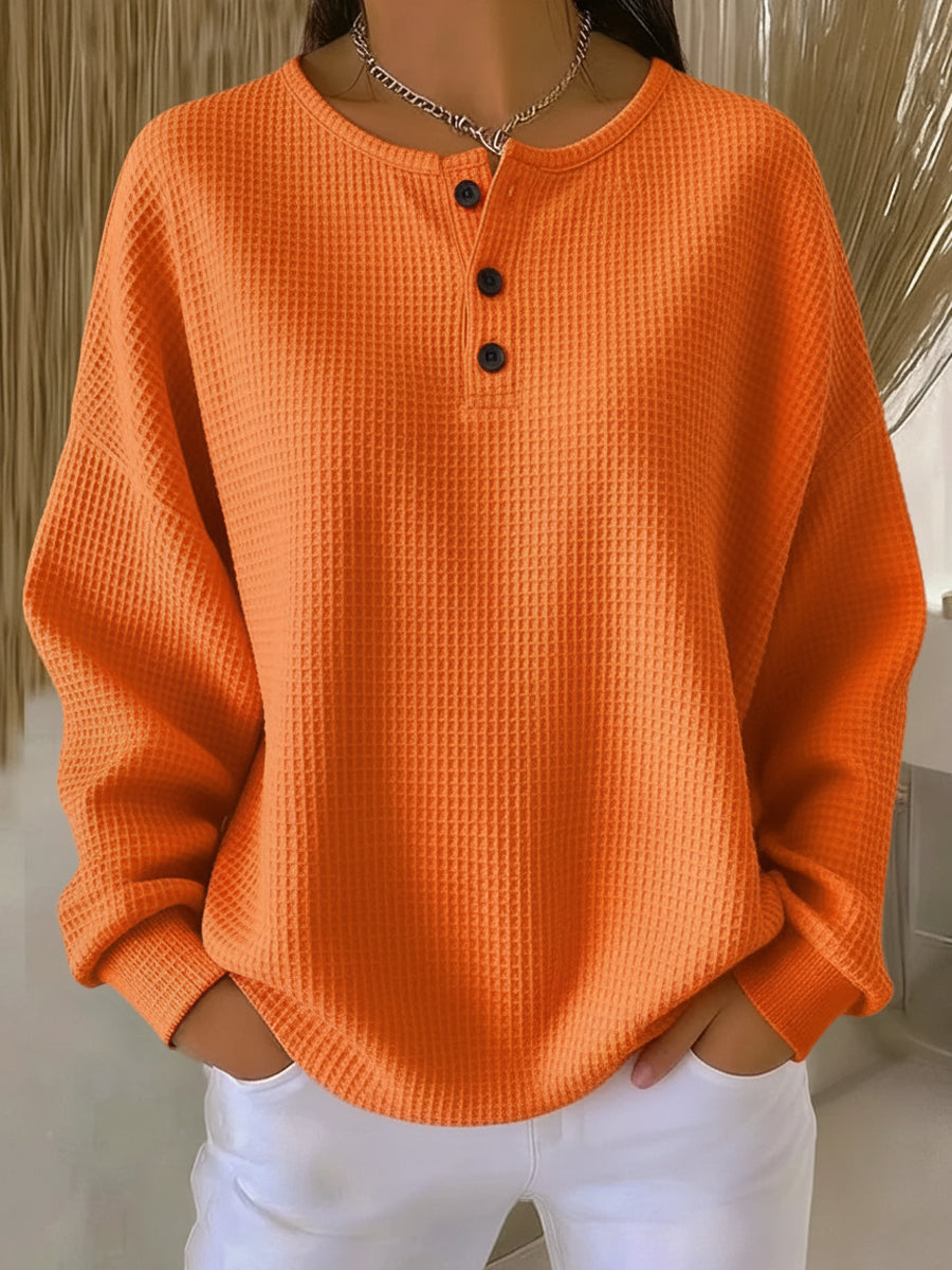 Tamara | Cozy Waffle Knit Henley