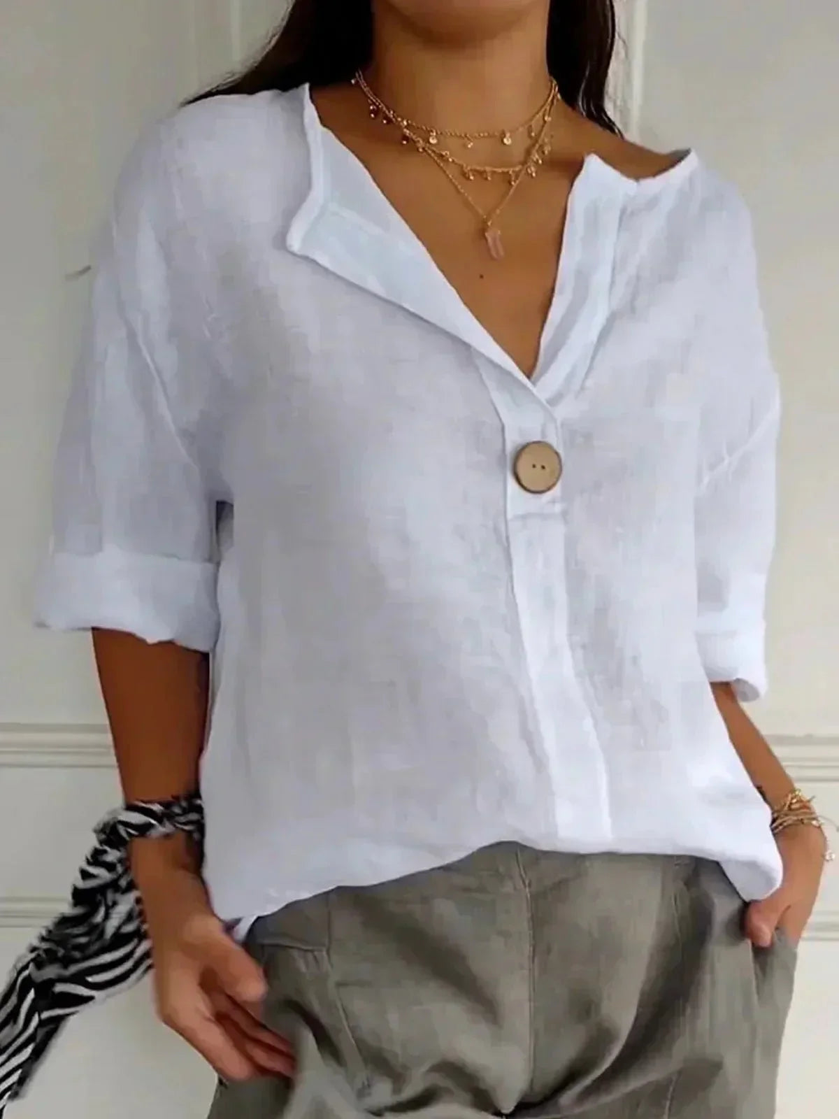 Adriana | Relaxed V-Neck Top
